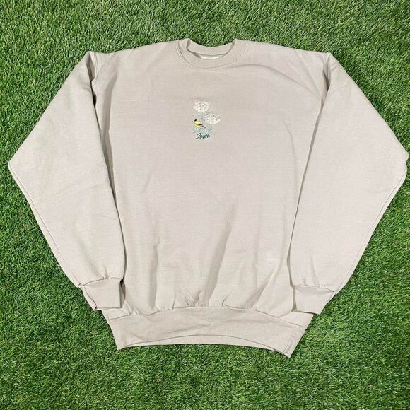 Vintage Hanes Iowa embroidered bird tan crewneck sweatshirt (M) - Picture 1 of 5